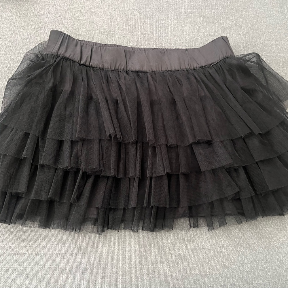 H&M Black Tiered Mini Skirt with Ruffles
